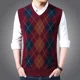 thumbnail image 4 of Nueva marca de moda, suéter sin mangas, jersey para hombre, chaleco con cuello en V, jerséis ajustados, patrones de tejido, ropa informal de otoño para hombres, 4 of 5