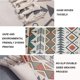 thumbnail image 4 of Alfombras Alfombra colorida Alfombras pequeñas para sala de estar Alfombra marroquí con borlas Estampado geométrico 60x90cm Alfombra de tejido plano lavable a máquina, 4 of 4