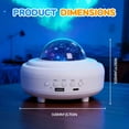 thumbnail image 6 of Galaxy Stars Projector with Bluetooth Speaker, High End Star Projector, Northern Lights Aurora Projector with Moon, Mood Ambient Lighting for Bedroom (USB-C power Bluetooth-white), 6 of 8