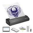 thumbnail image 1 of VEVOR Tattoo Stencil Printer, Wireless Bluetooth Tattoo Printer Transfer Stencil Machine with 10Pcs Transfer Paper, Compatible for iOS＆Android Phone, iPad＆PC (with Storage Bag), 1 of 9