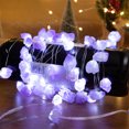 thumbnail image 2 of Cadena de luces LED para exteriores, colgante decorativo de piedra natural para niños, tira de lámparas, decoración para sala de estar, adorno iluminado de cumpleaños, púrpura Kearding HA009310-01B, 2 of 6
