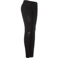 thumbnail image 3 of 2Luver, Women's, Trendy Distressed 5 Pocket Denim Skinny Jeans, True Black Denim, 11, 3 of 4