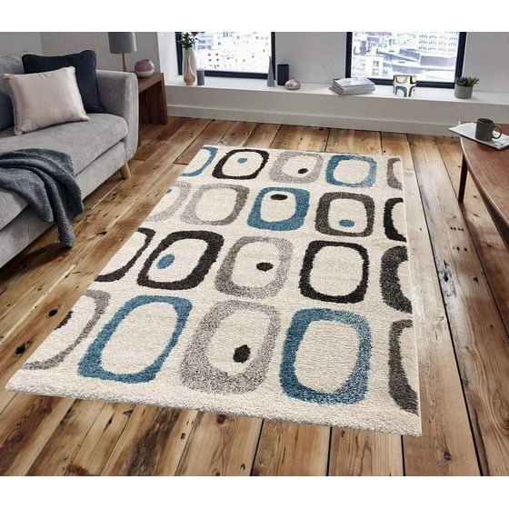 Pyramid Decor Area Rugs For Living Room Clearance 5x7 Runner Rug Beige Modern Geometric Space Design