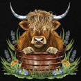 thumbnail image 3 of CafePress - Highland Cow Sitting In A Metal Kids T Shirt - Dark T-Shirt Kids XS-XL, 3 of 4
