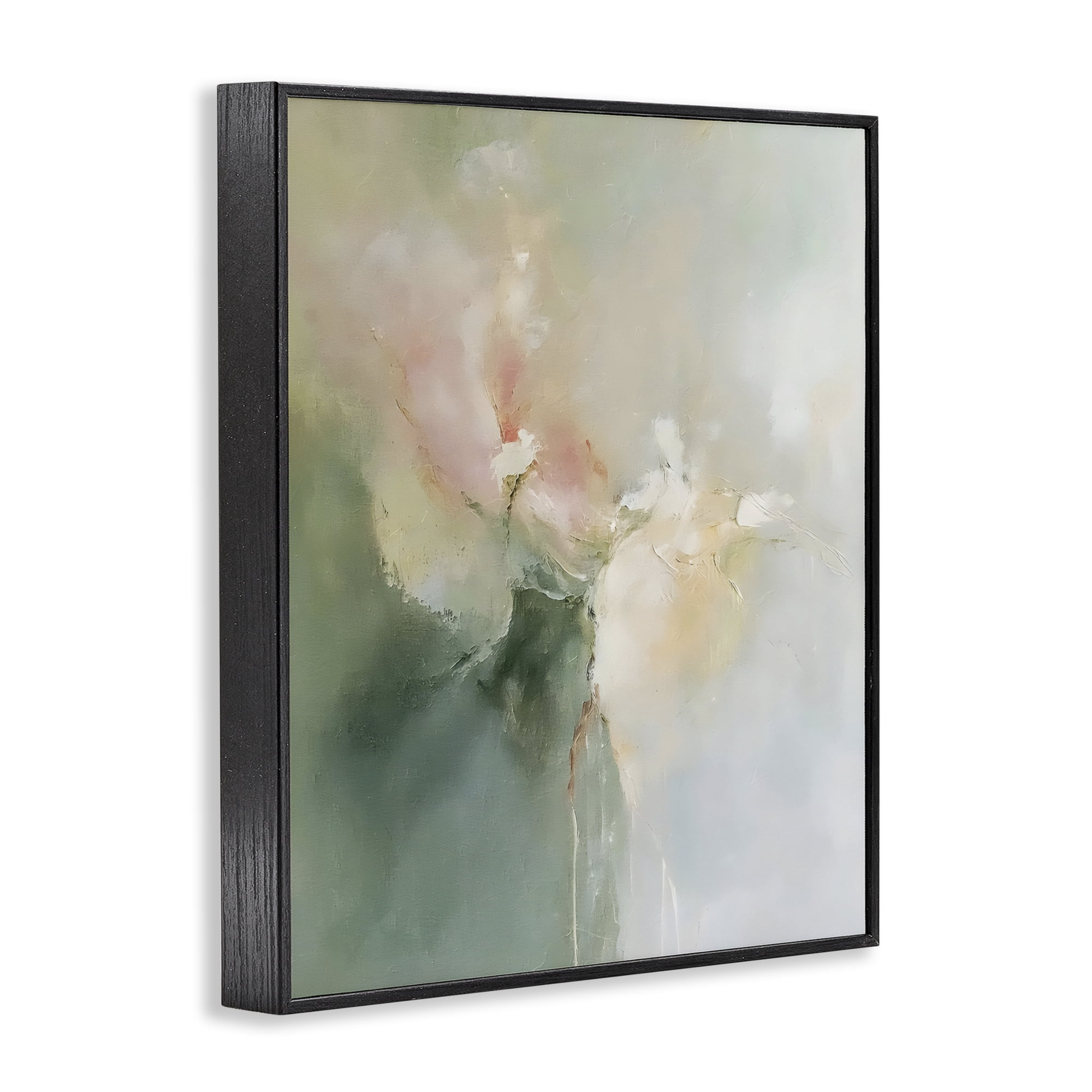 Stupell Industries Ethereal Brushwork Abstraction Black Framed Giclee Art, design by Riley B