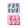 thumbnail image 4 of Injueey Molde de silicona de Navidad, molde de Chocolate de muñeco de nieve multiusos, bandeja de Pan de Navidad, panadería, cocina, Herramientas y accesorios para hornear Rosado, 4 of 6