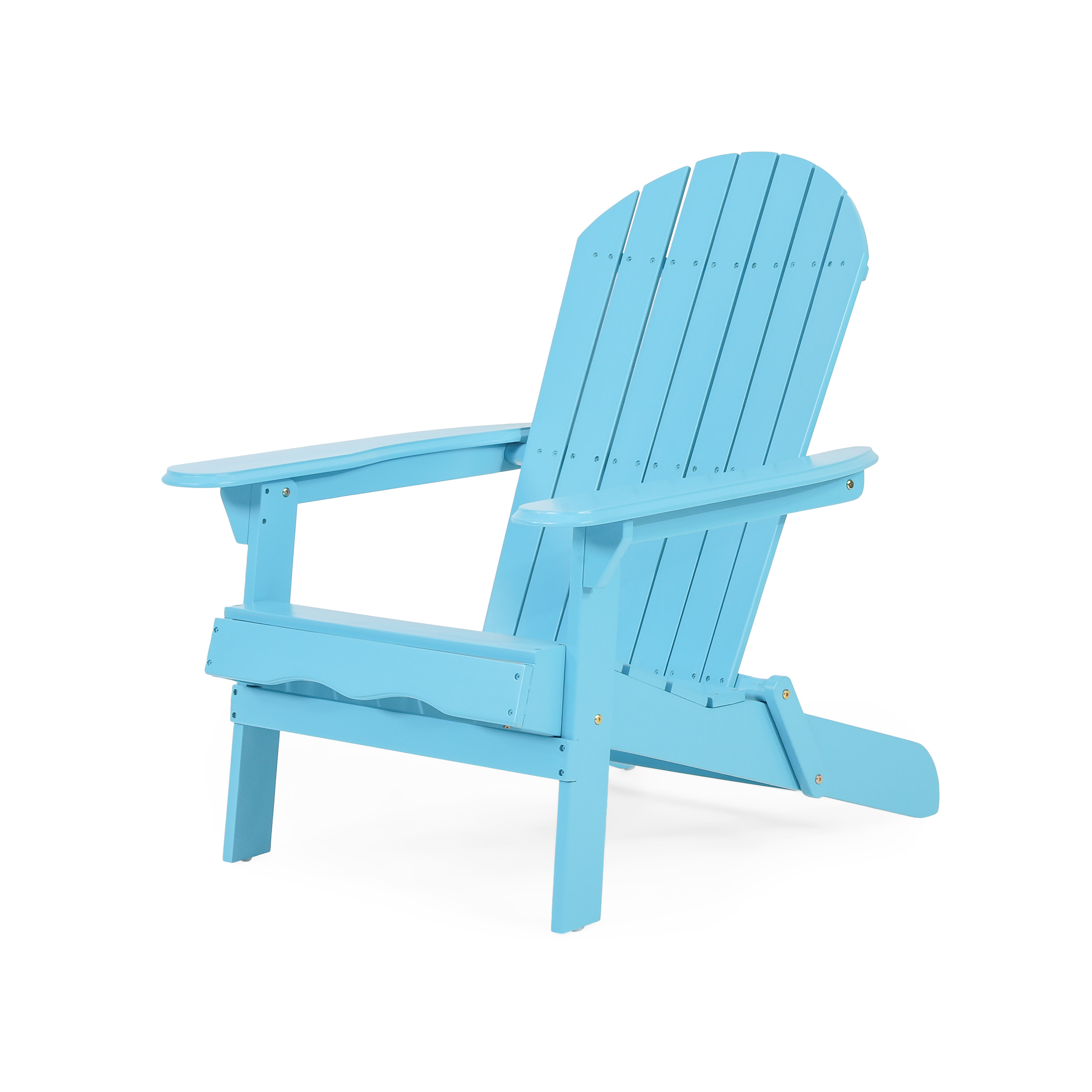 Carla Acacia Wood Outdoor Adirondack Chair, Teal