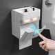 thumbnail image 5 of Portar de papel higiéco y luz de inducción, estante de almacenamiento multifunción, orgazador sin perforacione portar de papel Soledad Soporte para papel higiénico, 5 of 10