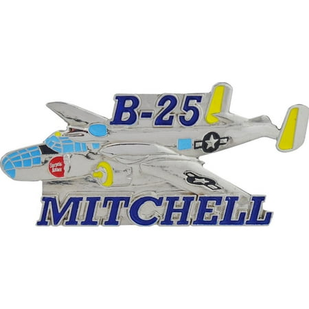 B-25 Mitchell Airplane Pin Pewter 2 3/8