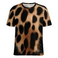thumbnail image 5 of Animal Print Patterns Women's Short Sleeve Tops Casual Blouses T Shirt, 5 of 6