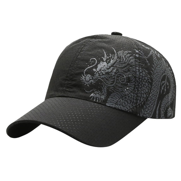 Sunshade Cap Quick Drying Dragon Print Baseball Cap Casual Summer Outdoor Hat