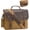 Khaki, variant on Mens Messenger Bag Waxed Canvas Laptop Briefcase 16" Crossbody Bags Satchel Bag