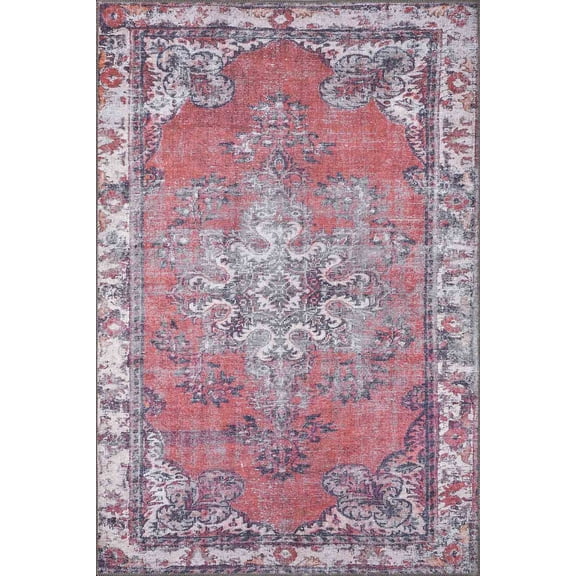 Woolknot Enclave 8'x11'' ENC1107 Red/Beige 0.24 inch Area Rug