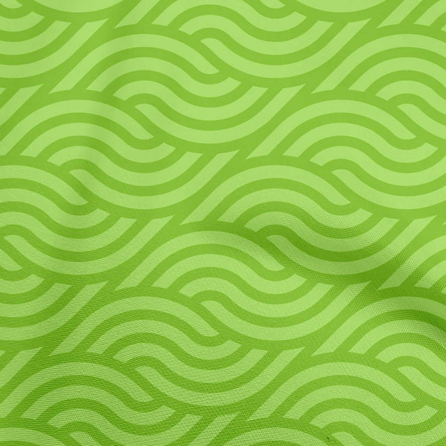 oneOone Georgette Viscose Green Fabric Abstract Dress Material Fabric Print Fabric By The Yard 42 Inch Wide