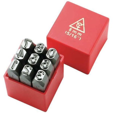 ZoroSelect Hand Stamp, 3/8 In, Number Set