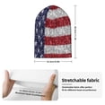 thumbnail image 2 of Disketp America Flag Glitter Winter Beanie for Men Women Beanie Knit Hat Cuffed Cap Beanie Knit Chunky Snow Cap, 2 of 6