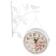 thumbnail image 2 of Reloj de pared silencioso de hierro Rural europeo antiguo antiguo de doble cara jardín pasillo al aire libre blanco, 2 of 8