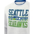 thumbnail image 3 of NFL Seattle Seahawks Men's Cotton Gray Heather Long Sleeve Crew Fleece Sweatshirt, 3 of 4