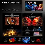 TCL 98 Class QM8K Series QD-Mini LED QLED 4K UHD Smart Google TV (NEW, 2025) - 144Hz, Local Dimming, CrystGlow WHVA Panel - 98QM8K