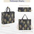 thumbnail image 6 of FORMRS Womens Corduroy Tote Bag Crossbody Shoulder Handbag with Pocket, Peacock Feathers Pattern, 6 of 7