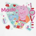 thumbnail image 3 of CafePress - Peppa Pig: Made With Love Kids Baseball T Shirt - Kids Cotton Baseball Jersey, 3/4 Sleeve Shirt, 3 of 4