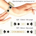 thumbnail image 5 of Black Shell Clover Slim Metal Bracelet for iWatch(Band Only) - Business & Dressy Strap, Compatible with Series 11-1/SE/SE2/SE3 (38-46mm) | For Women (Watch Not Included), 5 of 15