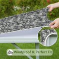 thumbnail image 6 of Pixel Gray Camo Digital Pattern Square Fitted Tablecloth with Elastic Edge,Square Table Cover,Washable Elastic Table Cover for Home Kitchen Party Decor 36"x36", 6 of 6
