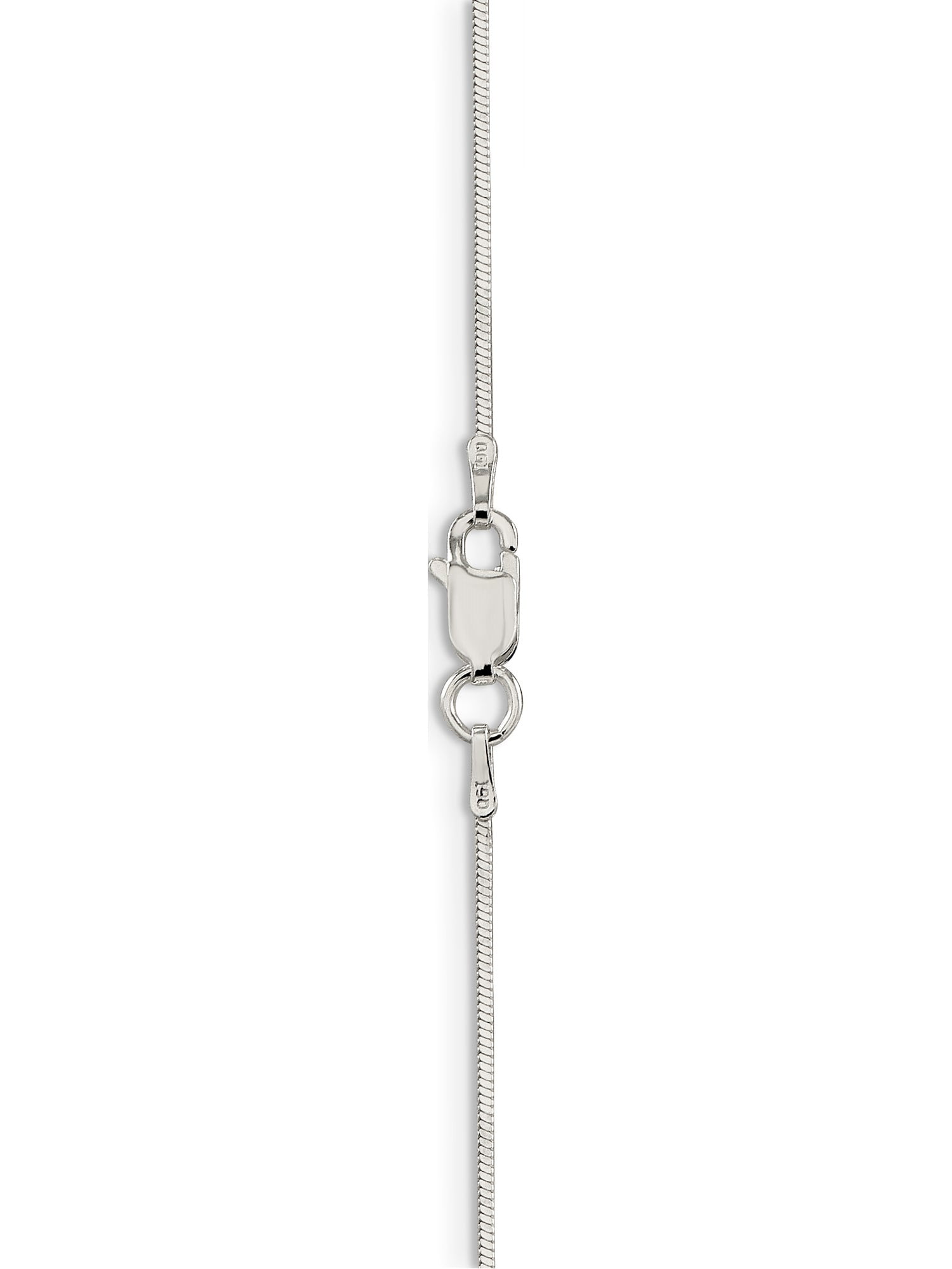 Solid 925 Sterling Silver .8mm Square Snake Chain Necklace