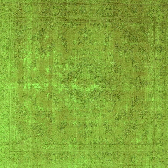 Ahgly Company Indoor Square Persian Green Traditional Area Rugs, 4' Square