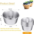 thumbnail image 2 of Individual Flan Molds 10 Pieces Mini Egg Tart Cupcake Pudding Baking Pans Nonstick 2.6 Inch, 2 of 6