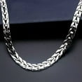 thumbnail image 6 of K-KED Real Pt950 Pure Platinum 950 Necklace For Men Pt950 Platinum Curb Wheat Chain-20inch-6mm-35-35.5g, 6 of 9