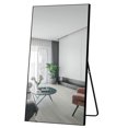 thumbnail image 2 of MAYEERTY 71"x32" Rectangle Oversized Full Length Mirror Aluminum Alloy Framed Floor Mirror with Bracket, Black, 2 of 6