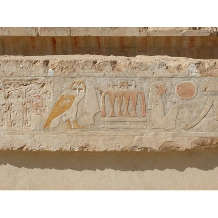 - LAMINATED POSTER Owl Egypt Relief Temple Hieroglyphics Poster Print 24 x 36