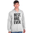 thumbnail image 2 of Best Relative Ever Zip Up Hooded Sweatshirts For Men Worlds Okayest Bro Brother Birthday Gift Idea, 2 of 2