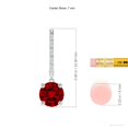 thumbnail image 2 of ANGARA Round Lab Grown 2.8 Ct Ruby Hoop Drop Earrings with Diamonds for Women in 14K White Gold (Size-7mm) | July Birthstone, Birthday, Anniversary, Jewelry Gift for Women | Lab-Grown Ruby Earrings, 2 of 6