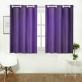 thumbnail image 3 of Mkhert Purple Blackout Window Curtain Kitchen Curtain 26X39 Inch, 2 Panels, 3 of 3