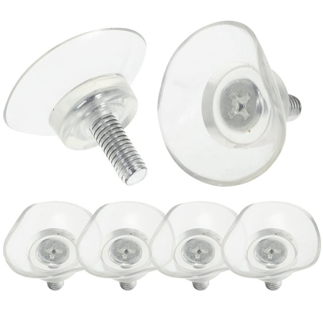 Ventosas anticolisión transparentes de PVC para muebles, almohadillas para colgar con tornillos para mesa de vidrio, 6 uds.