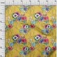 thumbnail image 2 of oneOone Polyester Lycra Medium Yellow Fabric Flower Artistic Diy Clothing Quilting Fabric Print Fabric By Yard 56 Inch Wide, 2 of 4