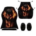 thumbnail image 2 of Uorisanigo Fire Wolf Gaming Chair Cover with Armrest Covers Breathable Computer Reclining Gaming Chair Protector Slipcovers Soft Rotating Chair Cover for Office Gift for Holiday, 2 of 8