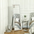 thumbnail image 1 of HOMCOM Full Length Mirror Standing Leaning Wall 64" x 21" White, 1 of 10