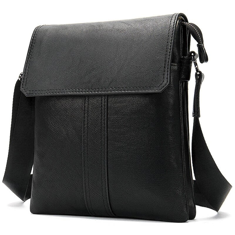 Yosicl Shoulder Bag Leather Men s Bag Genuine Leather Black Men s Designer Bags Leather Crossbody Bag For Men Messenger Bags Handbags Black