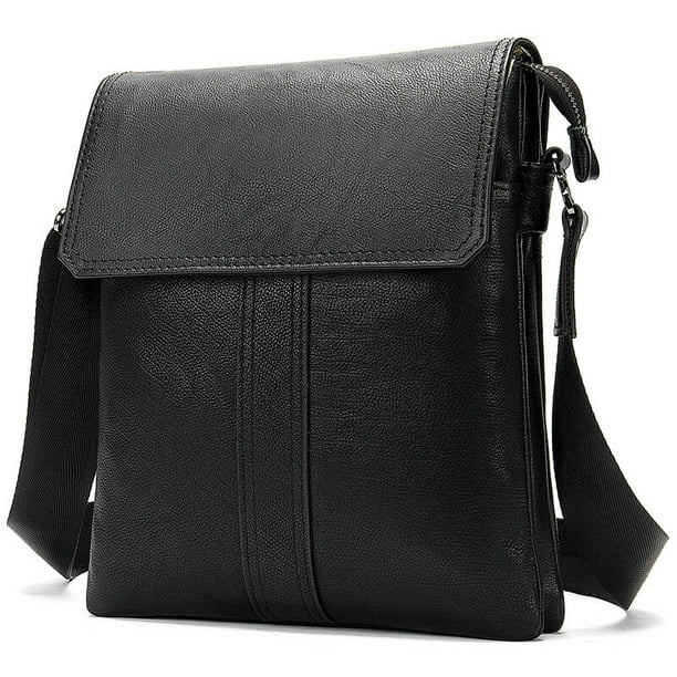 Yosicl Shoulder Bag Leather Men's Bag Genuine Leather Black Men's Designer Bags Leather Crossbody Bag For Men Messenger Bags Handbags Black