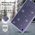 thumbnail image 2 of ELEHOLD For Galaxy Tab A 8.0 (2019) T290 / T295 Slim Glitter Clear Case Soft TPU Cover, Military Grade Proetction, Reinforced Shock-Absorbing Corner, Slim&Lightweight, Purple, 2 of 9