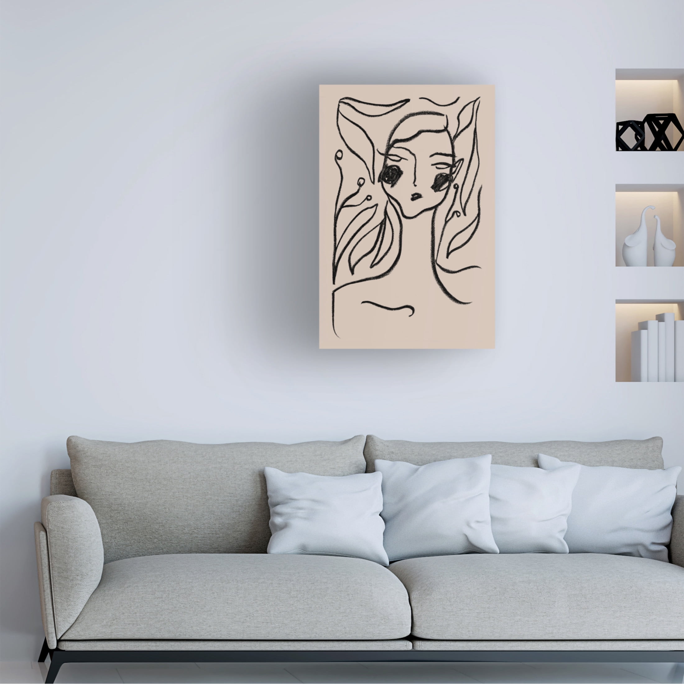 Trademark Fine Art Pictufy Studio Gaia Black Canvas Wall Art