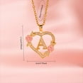 thumbnail image 5 of Romance Hollow Out Letter Charm Necklace Adjustable Brass Chain Evening Wear Jewelry, 5 of 21