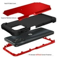 thumbnail image 4 of Cowithday Phone Case for Motorola Moto G Power 5G, Dual Layer Heavy Duty Tough Rugged Shockproof Drop Protection Corner Protection Hybrid Protective Cover for MOTO G Power 2023 5G (6.5"), Red, 4 of 6