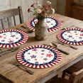 thumbnail image 2 of 4Th Of July Round Placemats Set Of 4, Star Decoration Patriotic Memorial Day Table Mats, for Party Kitchen Dining Decoration B, 2 of 6