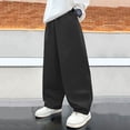 thumbnail image 4 of Afdoent Boys Casual Cargo Pants Fashion Casual Wide Leg Trousers For Kids Outdoor Fall Comfortable Loose Fit Youth Joggers 9-10 Years, 4 of 6