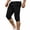 Black, variant on Mens Capris Joggers Sweatpants Athletic Workout Summer Capri Sweatpant Casual Drawstring Shorts with Pockets