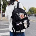 thumbnail image 4 of Mochila escolar de nailon con múltiples bolsillos para mujer, morral escolar impermeable para estudiantes, mochila Kawaii para ordenador portátil, 4 of 4